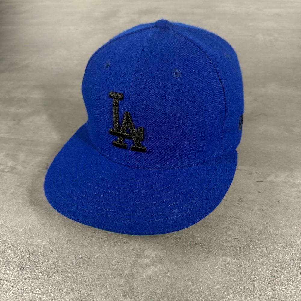Vintage Los Angeles Dodgers Hat New Era Cap 7 USA Royal Blue Black Y2K 2000s Era